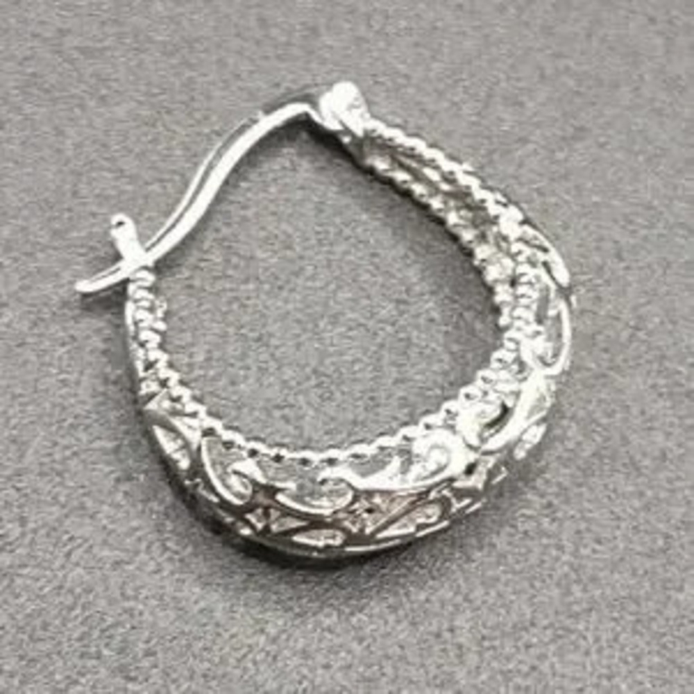 925 Silver Hoop Earrings Bohemian Lattice Fashion Anniversary Birthday Gift NEW